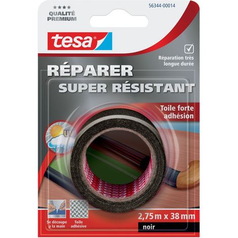 TESA - Réparation toilé super résistant noir 2.75mx38mm (1/4)