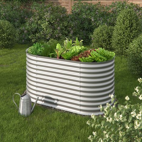 Jardinera elevada , Plata, 160 x 82 cm, OK-Living (1/5)