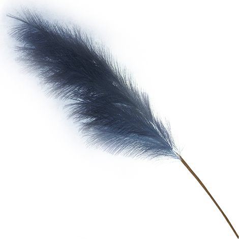 Fausse herbe de la Pampa, grande branche pompeuse artificielle pour remplissage de Vase de sol, décor de salle de mariage, noir et bleu (1/5)
