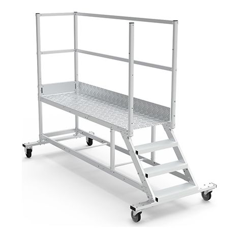 Plateforme roulante 3 marches - Hauteur max. de travail 2.60m - PTF203D-RS