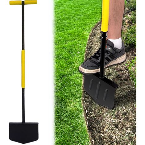 LEDANDER Coupe-bordure ergonomique – Outil manuel à lame dentelée, manche long et poignée confort – Outil de jardin durable pour la taille de l'herbe, la création de bordures et l'entretien des espace (1/5)