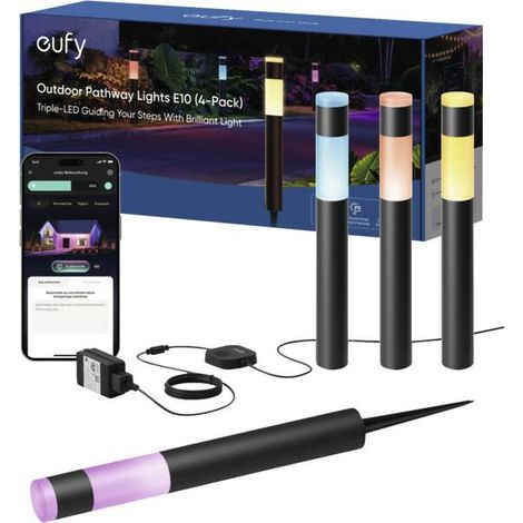 Lámpara de jardín LED Eufy RGBWW multicolor 425 mm