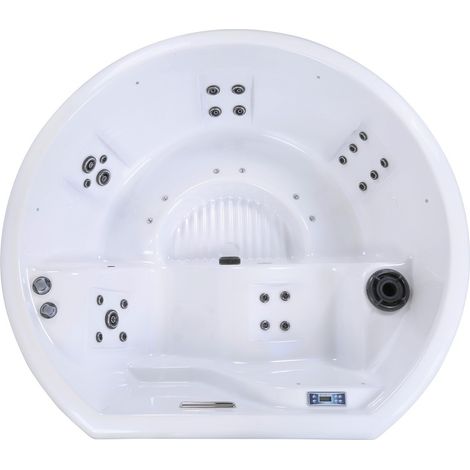 Spa Acrilico NetSpa Halfmoon Wave 3 – 215×195×78 cm – 4 posti: 3 sedute + 1 sdraiato – 260 kg – 1200 L