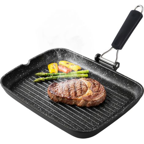 Briebe GP1160 Poêle à Griller Induction Antiadhésif Titane 34x24cm Fonte d'Aluminium sans PFOA