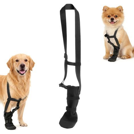 Chaussures Chien Protection Patte – Chausson Chien Anti-Léchage pour Patte Avant, Bottes Chien Imperméables, Protection Patte Chien Blessure, Réglable avec Sangle 51 Cm, Semelle Antidérapante (1/5)