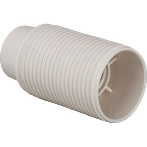 Portalampada E14 2A 250V corpo filettato bianco