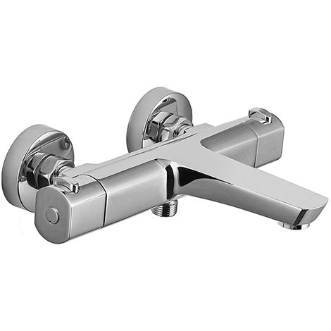 Edouard Rousseau – Mitigeur Thermostatique Bain-Douche TOKOU Chromé – Cartouche Thermostatique – Aérateur Grand Débit – Corps Froid – Entraxe 150 mm (1/2)