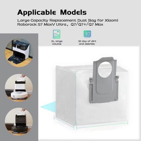 Sacs d'aspirateur 10 pièces Blanc Xiaomi Roborock S8 / S8 Pro S8+ (1/5)
