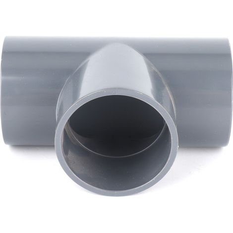 Raccord en T G1-1/2 en PVC, connecteur de tuyau à 3 voies pour alimentation en eau de jardin ou de serre. (1/5)
