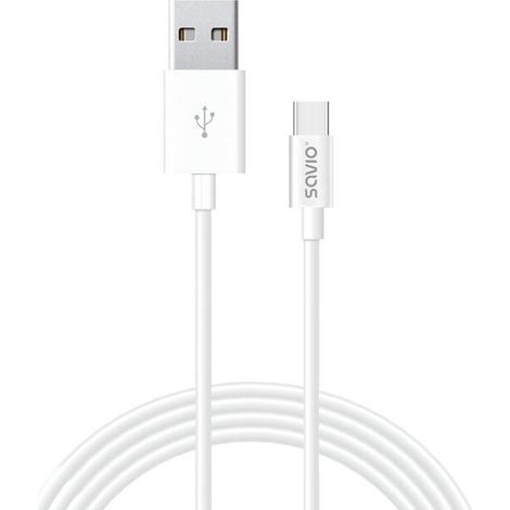Cable USB A a USB C Savio CL-126 Blanco 1 m (1/4)