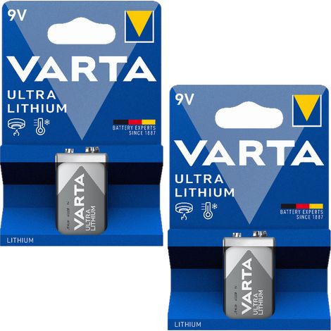 Varta Ultra PP3 9V rilevatore di fumo e monossido di carbonio a cubo con allarme, batteria al litio (2 pezzi) (1/4)