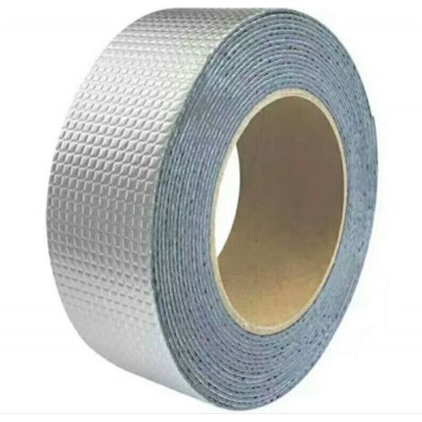 1pc Aluminum Foil Butyl Sealing Tape, Duct Tape, High Temperature Duct Tape, Roof Repair, Asphalt, Sealing, 5cm x 5m Self-Adhesive (1/3)