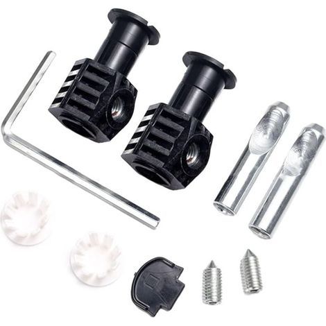 Boulons de réservoir de toilettes. kit de boulons de fixation plaqués zinc noir pour toilettes suspendues au mur pour toilettes (1/4)