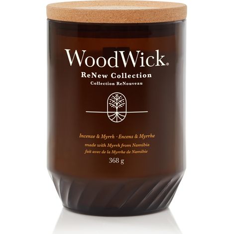 WoodWick ReNew Räucherkerze mit Myrrhe, 368 g (1/4)
