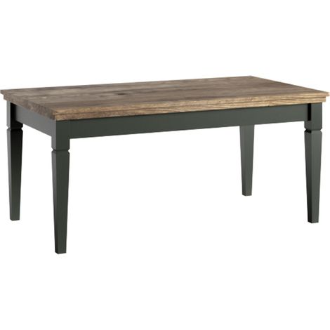 Couchtisch Martin , Grün und Holzoptik, 110cm