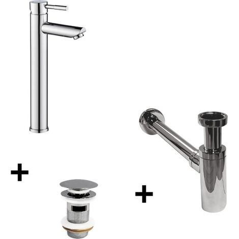 TAP Wasserhahn mit hohem Auslauf + CLINT Abfluss + SIMON Siphon (1/5)
