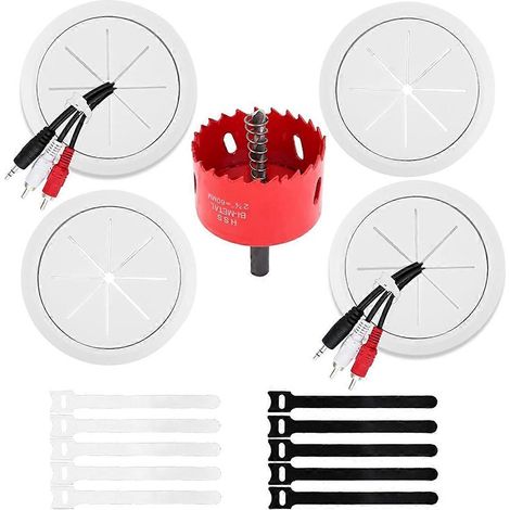 4er-Pack Kabelkanal für wandmontierte Fernseher, Kabelmanagement-Set für die Wand