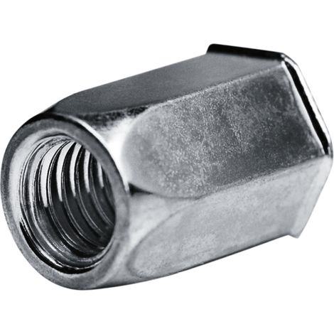 GOEBEL - 250 x Écrou à sertir M 8 - Acier  [ AISI 1008 ] Zingué - Tête affleurante Arbre hexagonal  - Extrémité de l'arbre  ouverte - GO-NUT - 7550802101 (1/5)