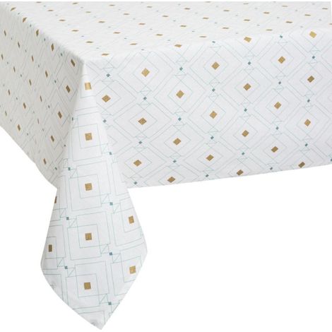 Nappe Rectangulaire Imprimé "Ora" 140x240cm Blanc (1/2)