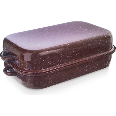 Orion Tegame in acciaio smaltato marrone 42,5x25 cm (1/5)