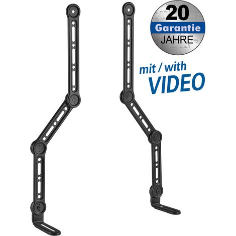 my Wall Soporte Universal para Barra de Sonido HZ32-2L – Soporte para Barra de Sonido para televisores de hasta 90 Pulgadas, Ahorra Espacio, inclinable y orientable, soporta hasta 15 kg, Montaje en (1/5)