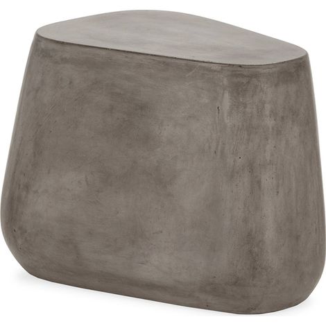 Table d'appoint en ciment gris anthracite effet pierre moderne - Gris anthracite foncé effet pierre (1/3)