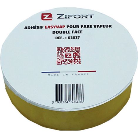 1 Rouleau Adhésif Membrane pare-vapeur double face 40m X 38mm - Zifort