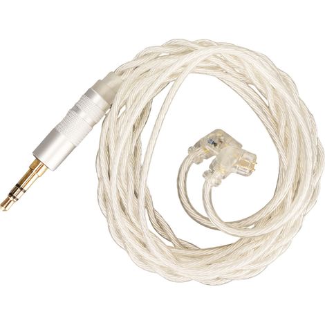 Câble de remplacement pour écouteurs UE3X UE18, connecteur 2 broches 0.78mm, prise 3.5mm, âme en cuivre argenté, améliorez vos écouteurs. (1/5)