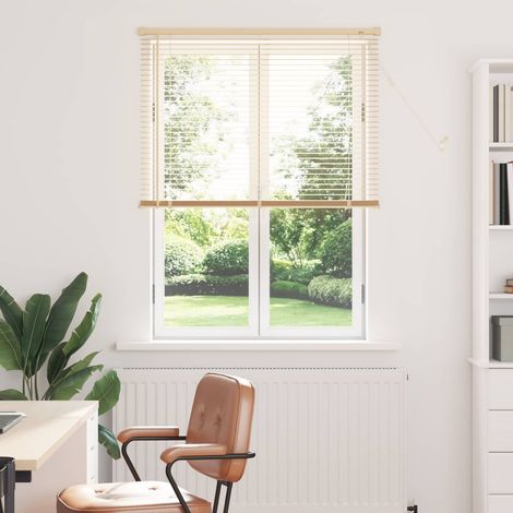 Venetianer Jalousie Hellbraun mit Muster 150 x 100 cm PVC