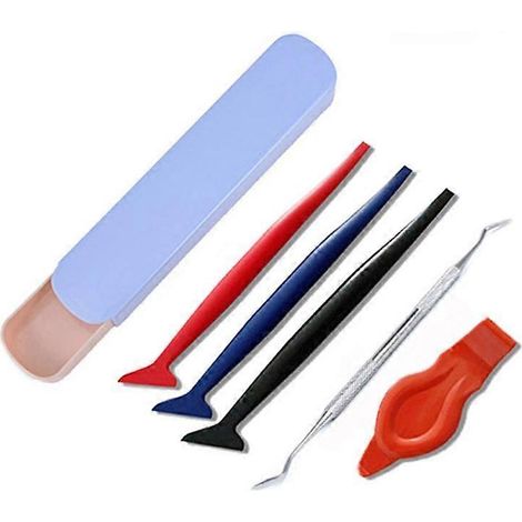 Kit de 5 outils pour la pose de films protecteurs pour vitres de voiture, de films teintés et de films de protection. (1/4)