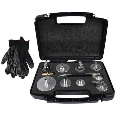 Lot de 10 adaptateurs purge frein voiture avec adaptateur rechange et coudé à 90° pour dispositif changement liquide la plupart des véhicules - (1/5)