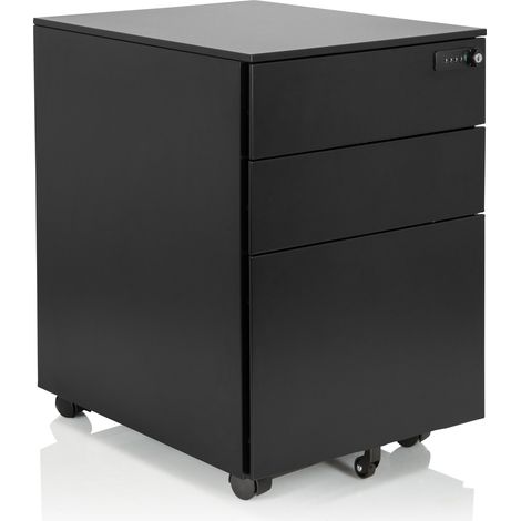 [GEBRAUCHT] B-Ware hjh OFFICE Rollcontainer COLOR OS I Schrank Metall schwarz Zahlenschloss Büro (1/2)