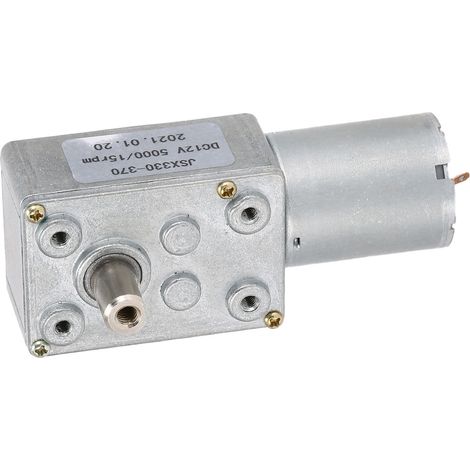 Moteurs à engrenages à vis sans fin JSX330-370 CC 15 tr/min, moteur à arbre réducteur pour ouvre-portes et fenêtres 12 V (1/5)