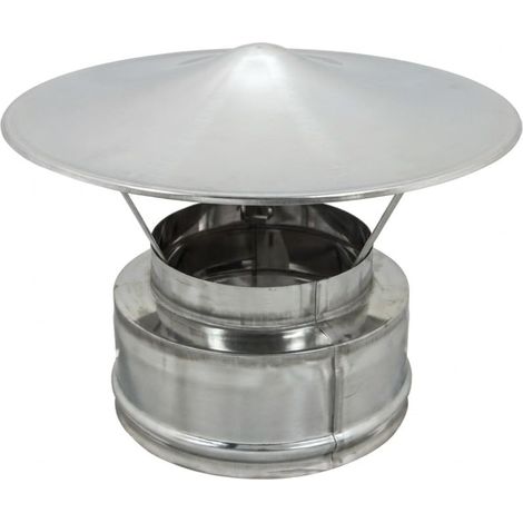 MAKA Terminale Cinese Canna Fumaria Doppia Parete 50 Inox Ø 350 mm (esterno 450) (1/5)