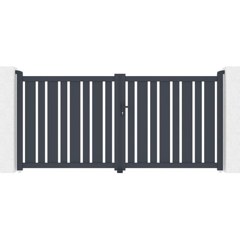 Puerta batiente de aluminio 3m VEYMONT 300 x 140 cm