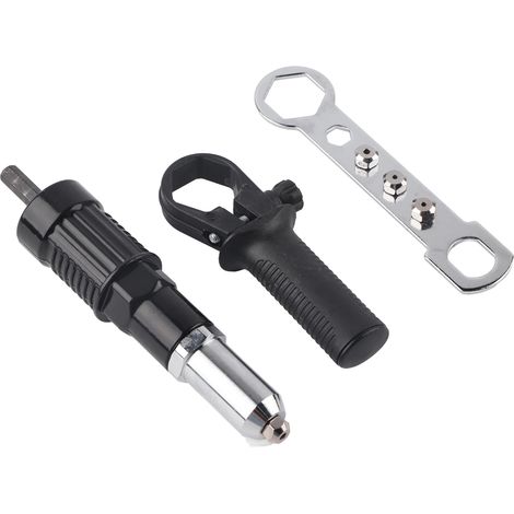 Adaptateur pour Pistolet à Rivets Électrique, Tête de Riveteuse pour Perceuse, Accessoire Machine à Rivets et Cloueuse