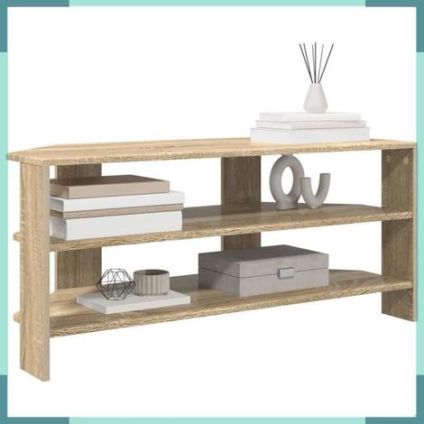 Meuble TV d'angle - 889767 - Chêne sonoma - Bois d'ingénierie - 102 x 40,5 x 45 cm (1/5)