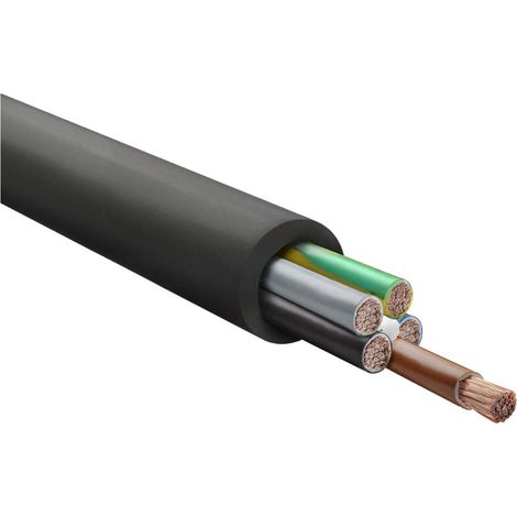 HELU KABEL H07RN-F LS0H 5G1,5mm² AWG16 Gummischlauchleitung AD 11,2mm - 12,8mm Nennspannung Uo/U 450V/750V - 1 Meter