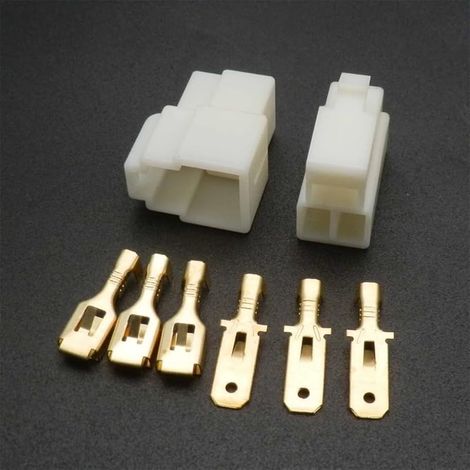 Lot de 3 borniers électriques à 6 broches de 6,3 mm pour voitures, motos et bateaux (1/5)