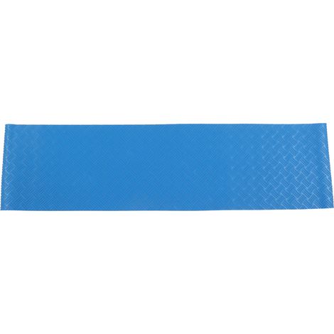 Tapis de protection antidérapant pour échelle de piscine, motif ondulé, bleu. (1/5)