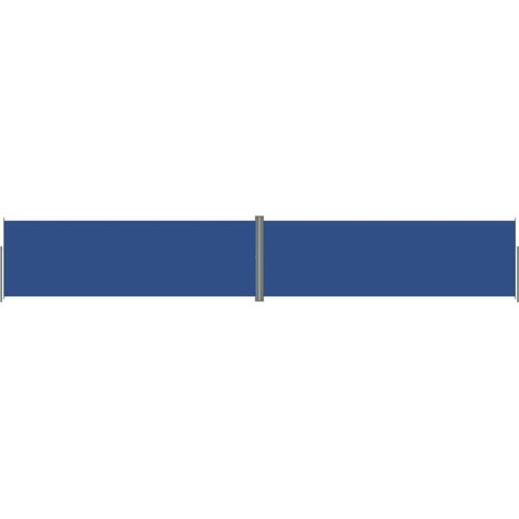 Auvent paravent store brise-vue latéral rétractable de patio jardin terrasse balcon protection visuelle écran bleu 200 x 1200 cm