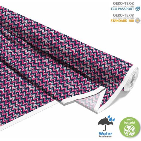 Outdoor dekostoffe oxford - Motiv Blätter Zickzack I DX173 (1/5)