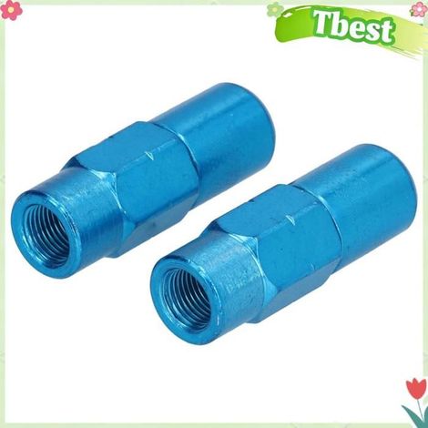 Tbest Tuyau de pistolet à graisse 2 Pcs Bleu 1/8' Coupleur de Graisse Tuyau Bon Autobloquant serré quincaillerie pneumatique (1/5)