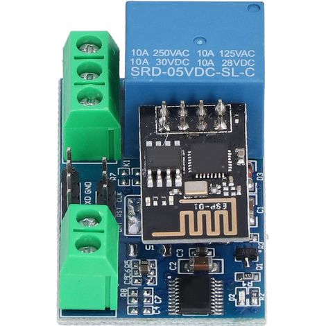 Module relais WiFi pour la commande à distance via application mobile, adapté aux systèmes domotiques, 5V ESP8266 (1/5)