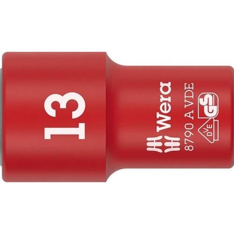 Vaso 8790 A VDE 1/4" SW 13mm L.41mm WERA (1/5)