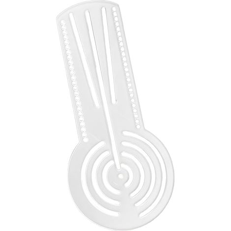 Règle de dessin géométrique en acrylique transparent avec motif (1/5)