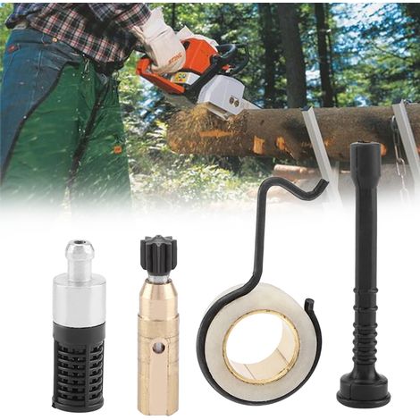 Kit d'accessoires comprenant une pompe à huile, un engrenage à vis sans fin, un tuyau d'huile et un filtre pour tronçonneuses STIHL MS 250, MS 230 et MS 210 (1/5)