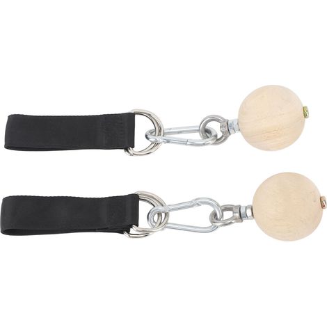 Lot de 2 ballons de traction en acier inoxydable et pin, pour l'entraînement de la force et la santé. (1/5)