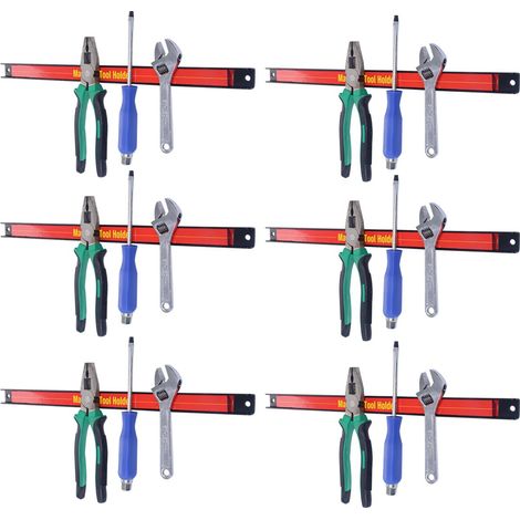 COSTWAY 6 x Magnetleiste Werkzeugleiste Magnet Werkzeughalter Werkzeug Halterung 46cm