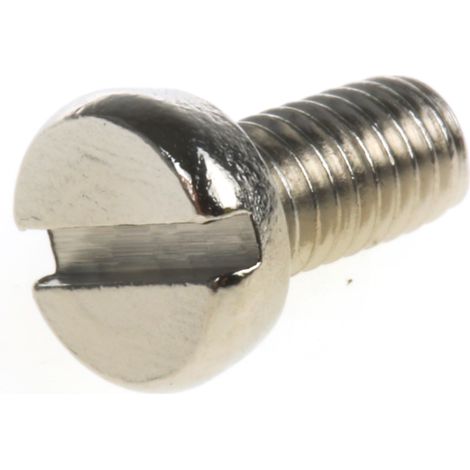 Vis à métaux RS PRO M3 à tête Cylindrique fendue en Laiton, 6mm ( Prix pour Sachet de 100 )